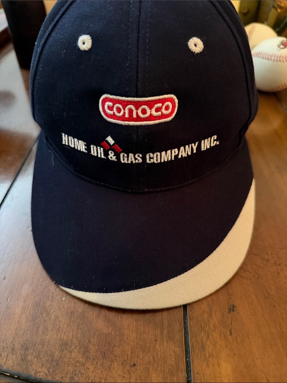 Navy and Cream Baseball Cap - Home Oil & Gas Company Inc.